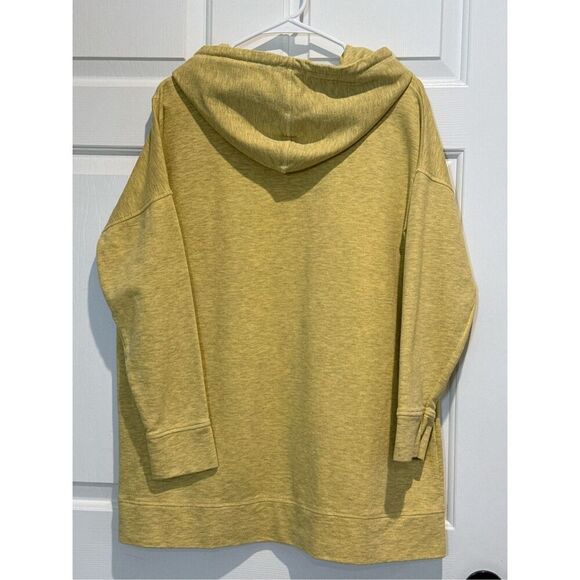 Soft Surroundings Heather Yellow The Soho Hoodie Tunic Sweatshirt Women's Large - Picture 11 of 14